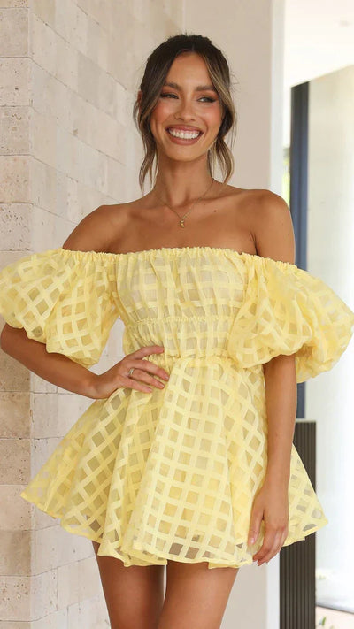 Ivy | Puff Sleeve Mini Dress
