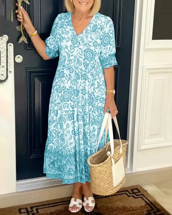 Chloé™  - Kleid mit Blumenprint und Overlay