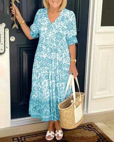 Chloé™  - Kleid mit Blumenprint und Overlay