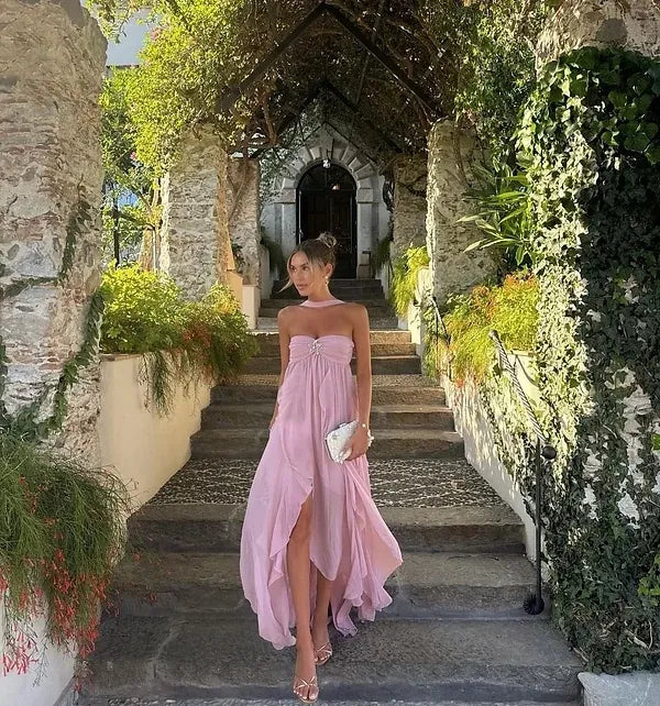Colleen™ – Rüschen Trägerloses Maxikleid