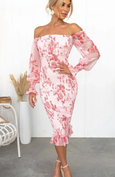 Samira™ - Atemberaubendes schulterfreies Midikleid