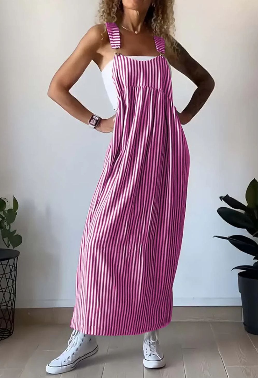 Camille™  - Gestreiftes lässiges Jumpsuit-Kleid