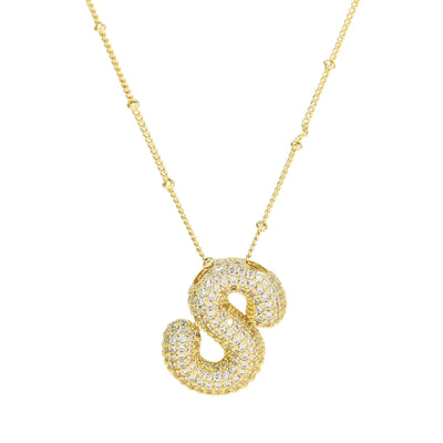 Karoline™ - Diamond Bubble Letter Halskette