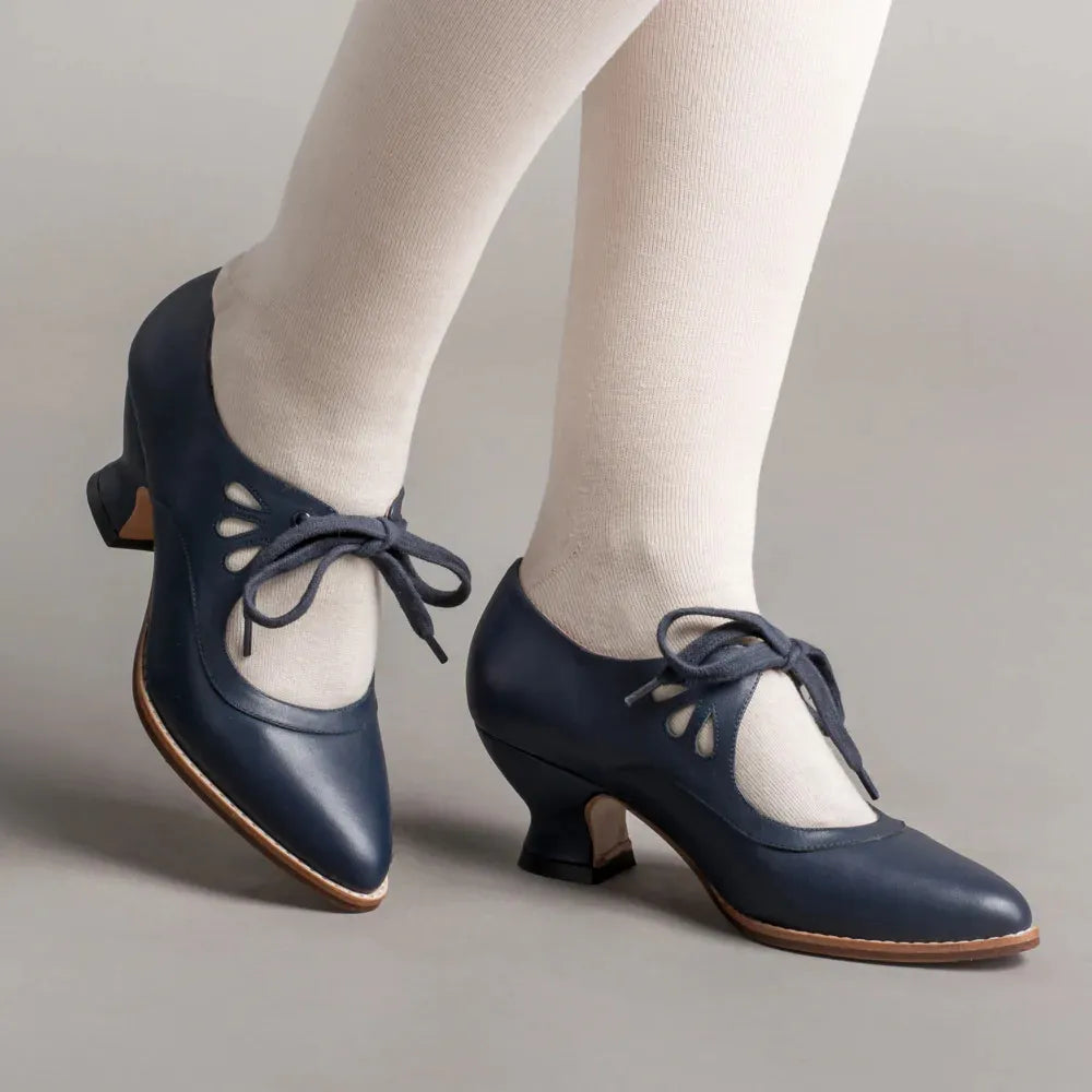 Angela - Orthopädische Sandalen mit Absatz aus Leder