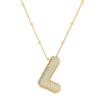 Karoline™ - Diamond Bubble Letter Halskette