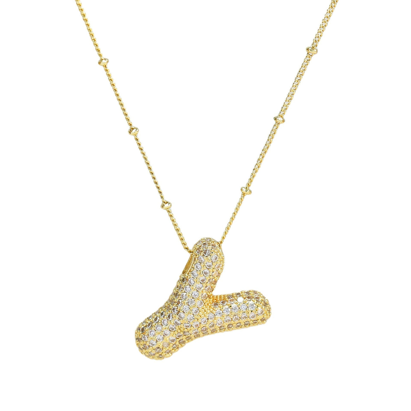 Karoline™ - Diamond Bubble Letter Halskette
