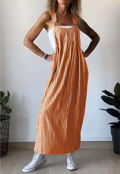 Camille™  - Gestreiftes lässiges Jumpsuit-Kleid