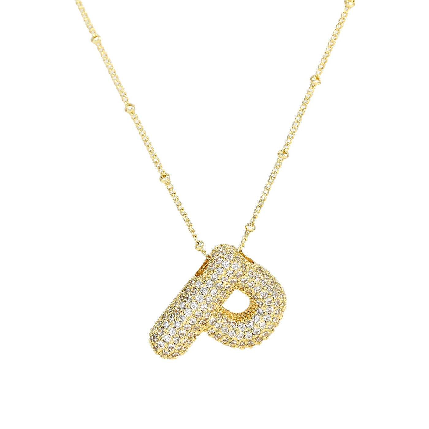 Karoline™ - Diamond Bubble Letter Halskette