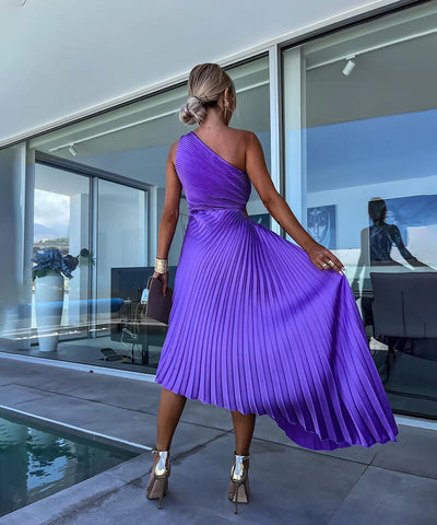 Lotta™ - Elegantes Midikleid mit einer Schulter