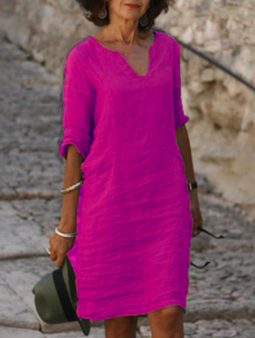 Charline™ - Zeitloses V-Ausschnitt-Kleid mit schmeichelnder Passform