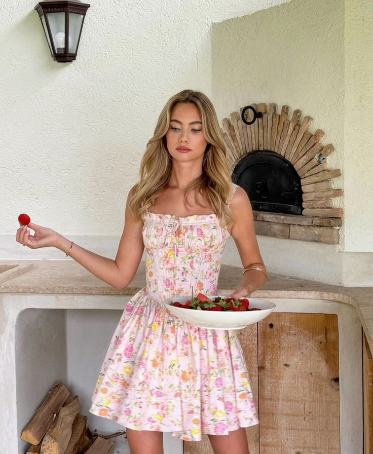 Helene™ - Florales Korsett-Minikleid