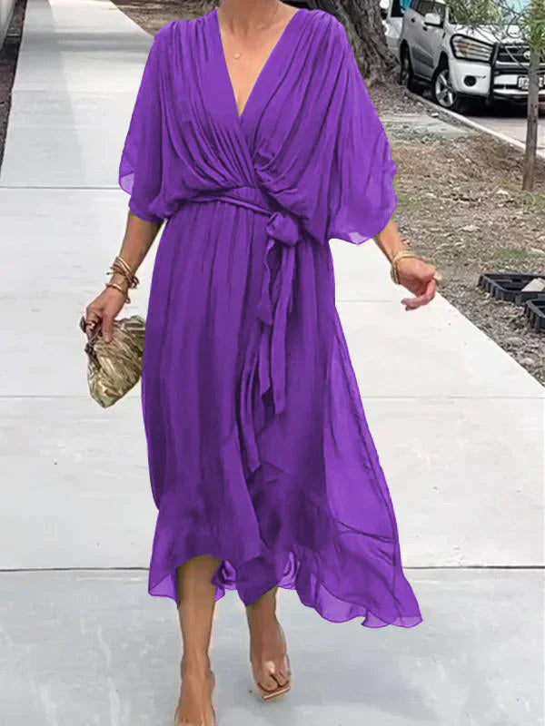 Esperance™ - Chiffonkleid mit V-Ausschnitt