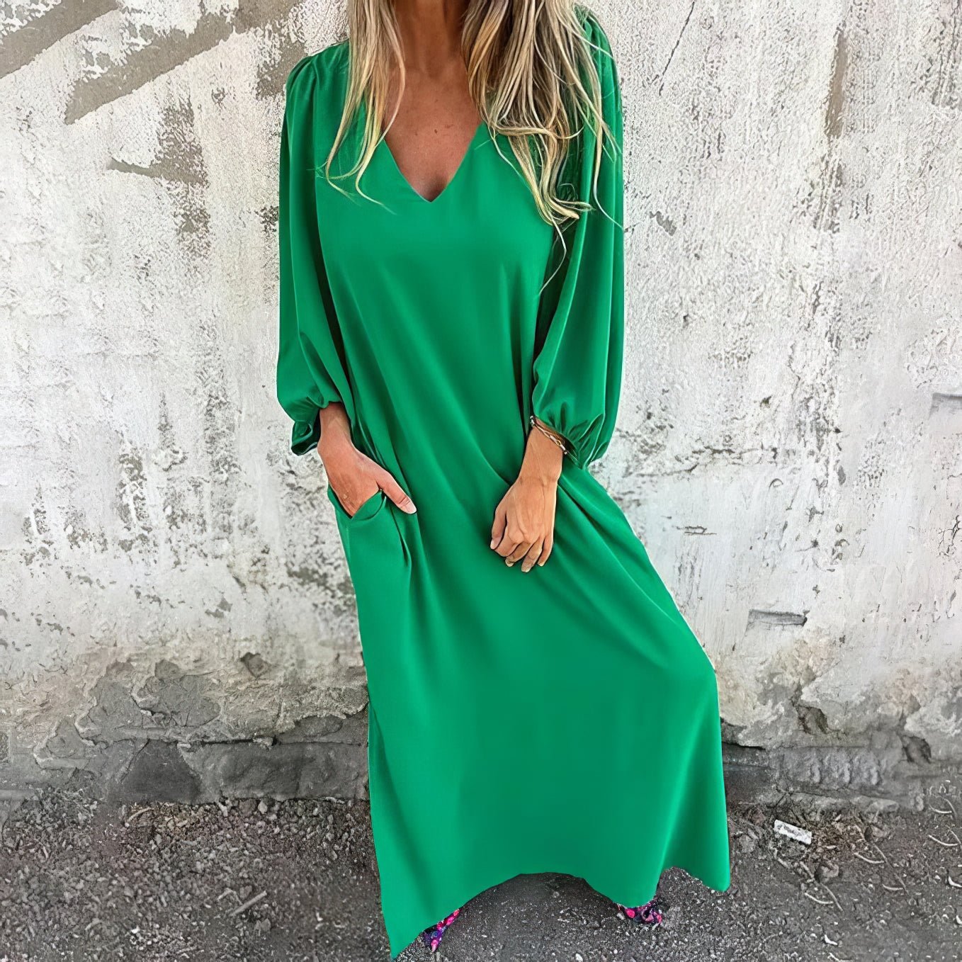 Perle™ - Boho Lange Kleid mit Taschen