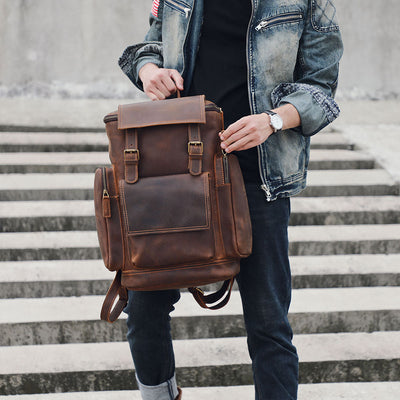 Leder-Laptop-Rucksack | KALMAR