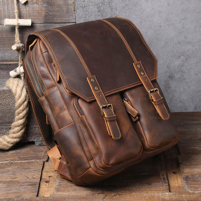 Biefeld™ - Brauner Lederrucksack