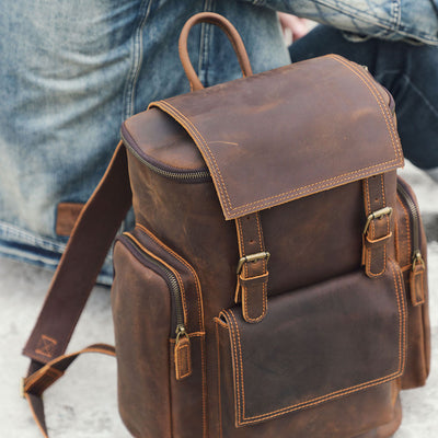 Kalmar™ - Laptop-Rucksack aus Leder