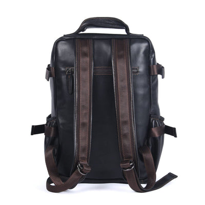 Isaac™ - Schwarzer Lederrucksack