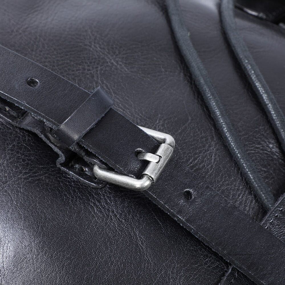 Bodo™ - Kleiner schwarzer Lederrucksack
