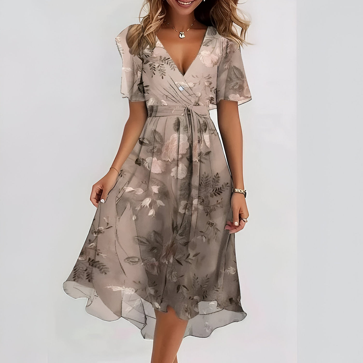 Charice – Midikleid mit kurzen Ärmeln