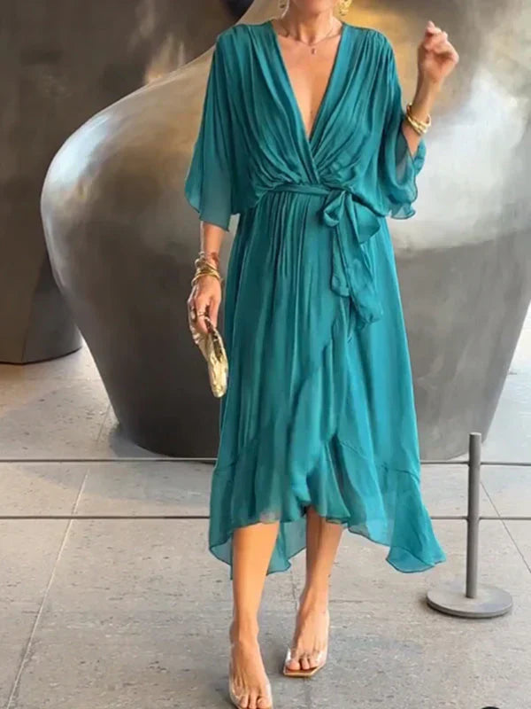 Esperance™ - Chiffonkleid mit V-Ausschnitt