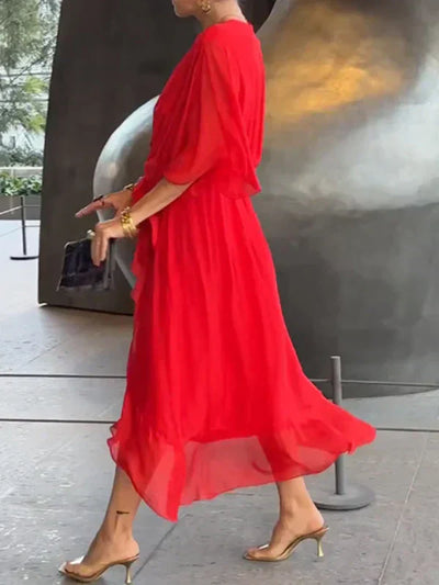 Esperance™ - Chiffonkleid mit V-Ausschnitt