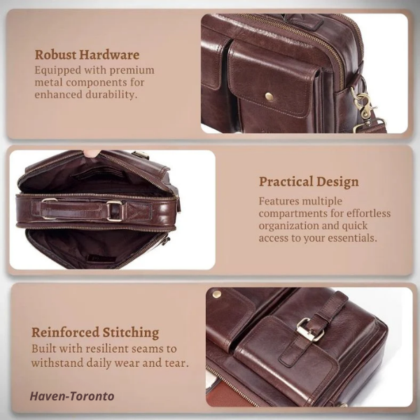 Cullen | Messenger Bag aus echtem Leder für Männer