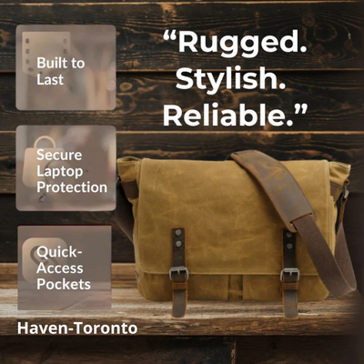 Canvas Laptop-Messenger-Tasche | RENO