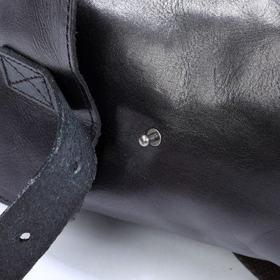 Bodo™ - Kleiner schwarzer Lederrucksack