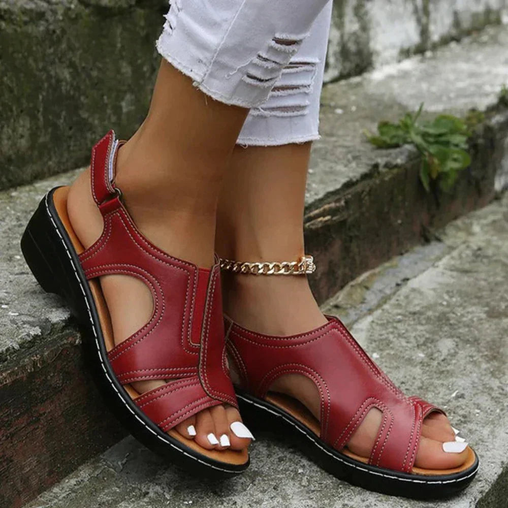 Jolie - Orthopädische Ledersandalen
