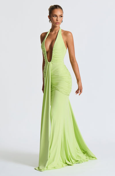 Vivienne™ - Smaragdgrünes Limettenkleid