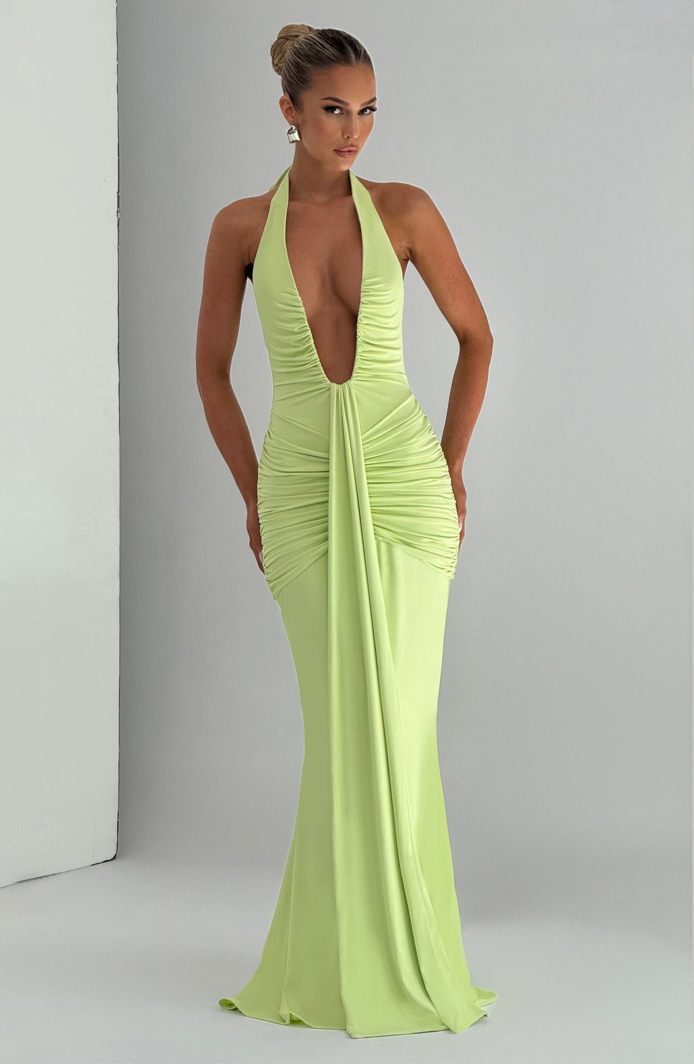 Vivienne™ - Smaragdgrünes Limettenkleid