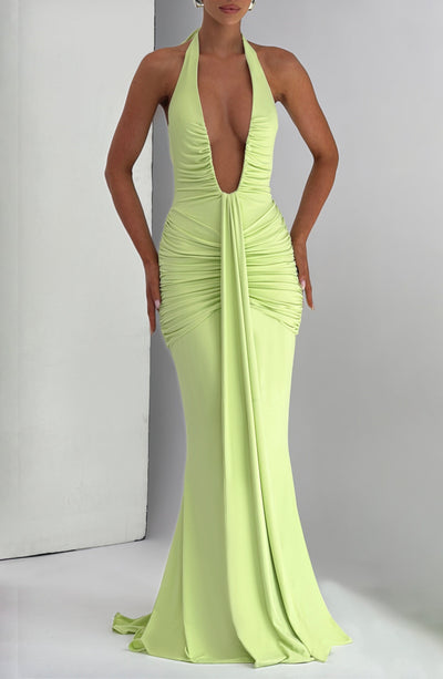 Vivienne™ - Smaragdgrünes Limettenkleid