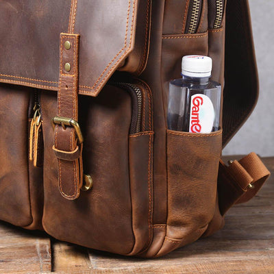 Biefeld™ - Brauner Lederrucksack