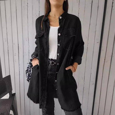 Deandra™ - Übergroßes Denim-Hemd