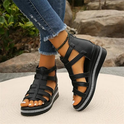 Selena - Strass-Sandalen mit Plateausohle
