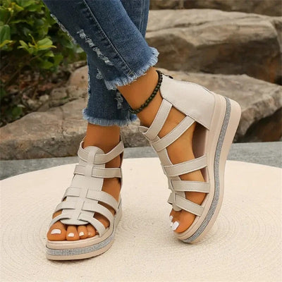 Selena - Strass-Sandalen mit Plateausohle