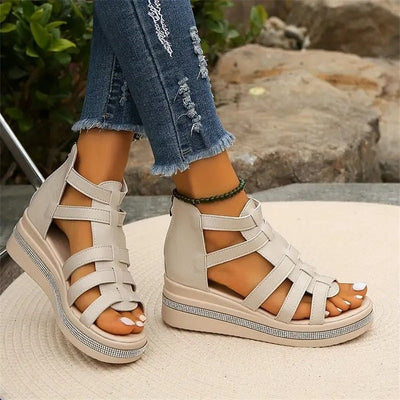 Selena - Strass-Sandalen mit Plateausohle
