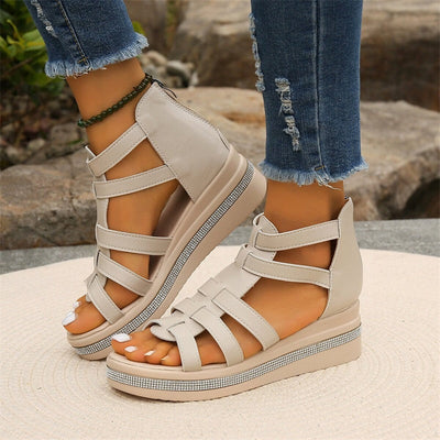 Selena - Strass-Sandalen mit Plateausohle