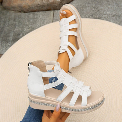 Selena - Strass-Sandalen mit Plateausohle